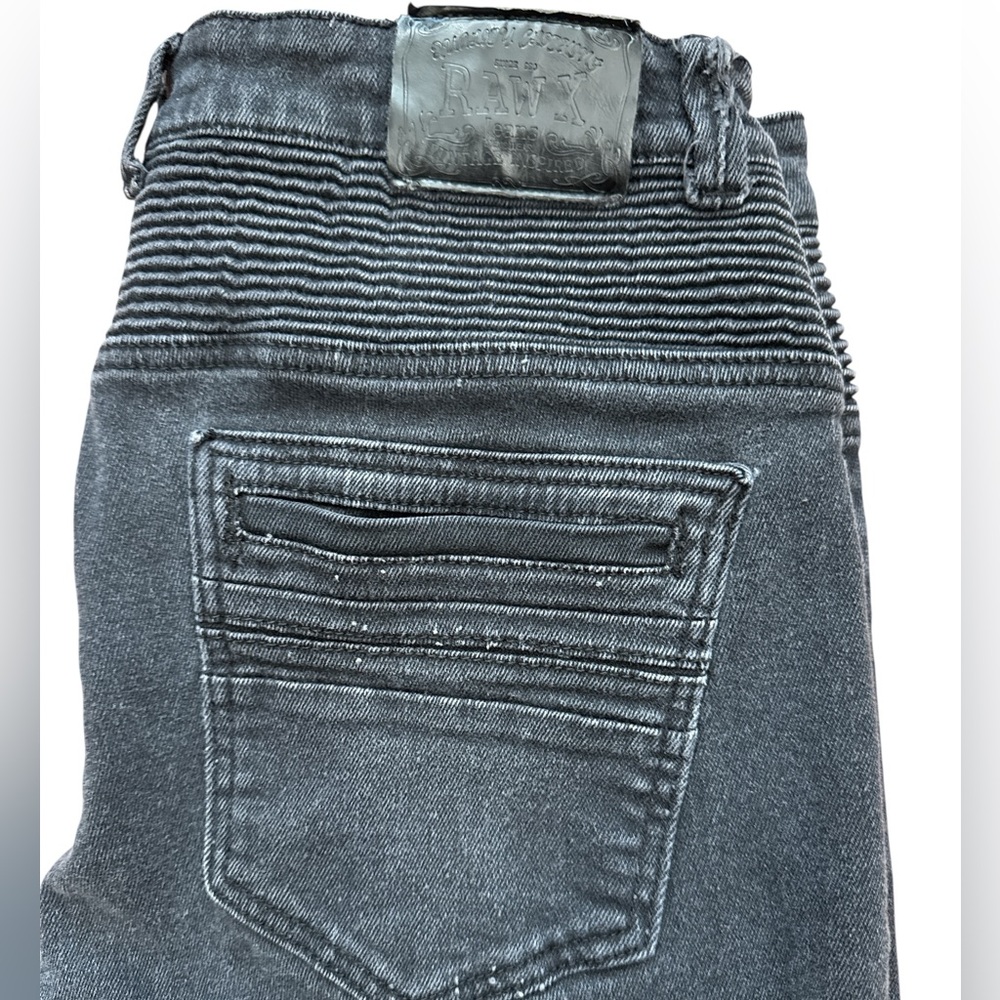 Raw X Jeans Men’s Y2K Size 34X32‎ Black Denim Motto Stretch/Skater/Skateboard